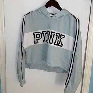 PINK Everyday Lounge Notch Neck Campus Crop HOODIE